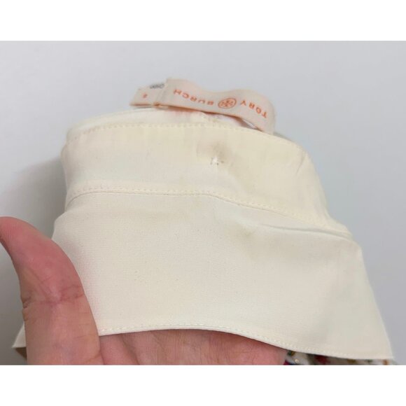 Tory Burch Promised Land Bird Peacock Floral Print Mini Dress Metallic Silk 8 - Picture 16 of 16